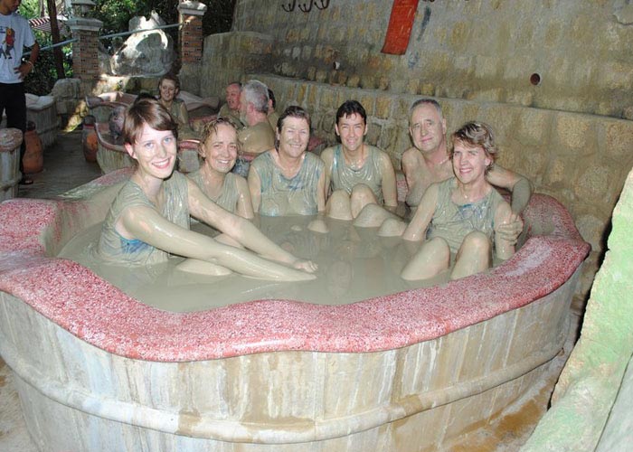 Enjoy mud bath at Thap Ba Hot Springs